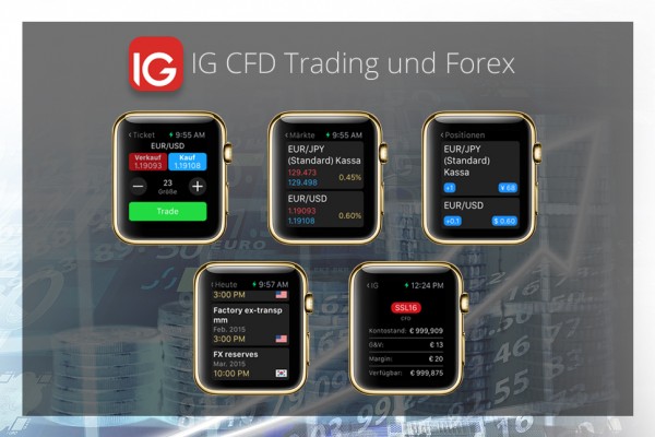 Apps für goldene Apple Watch - IG CFD Trading und Forex