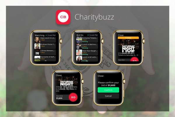 Apps für die goldene Apple Watch - Charitybuzz