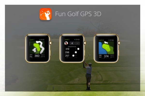 Apps für die goldene Apple Watch - Fun Golf GPS 3D