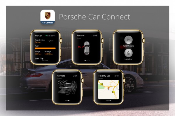 Apps für die goldene Apple Watch - Porsche Car Connect
